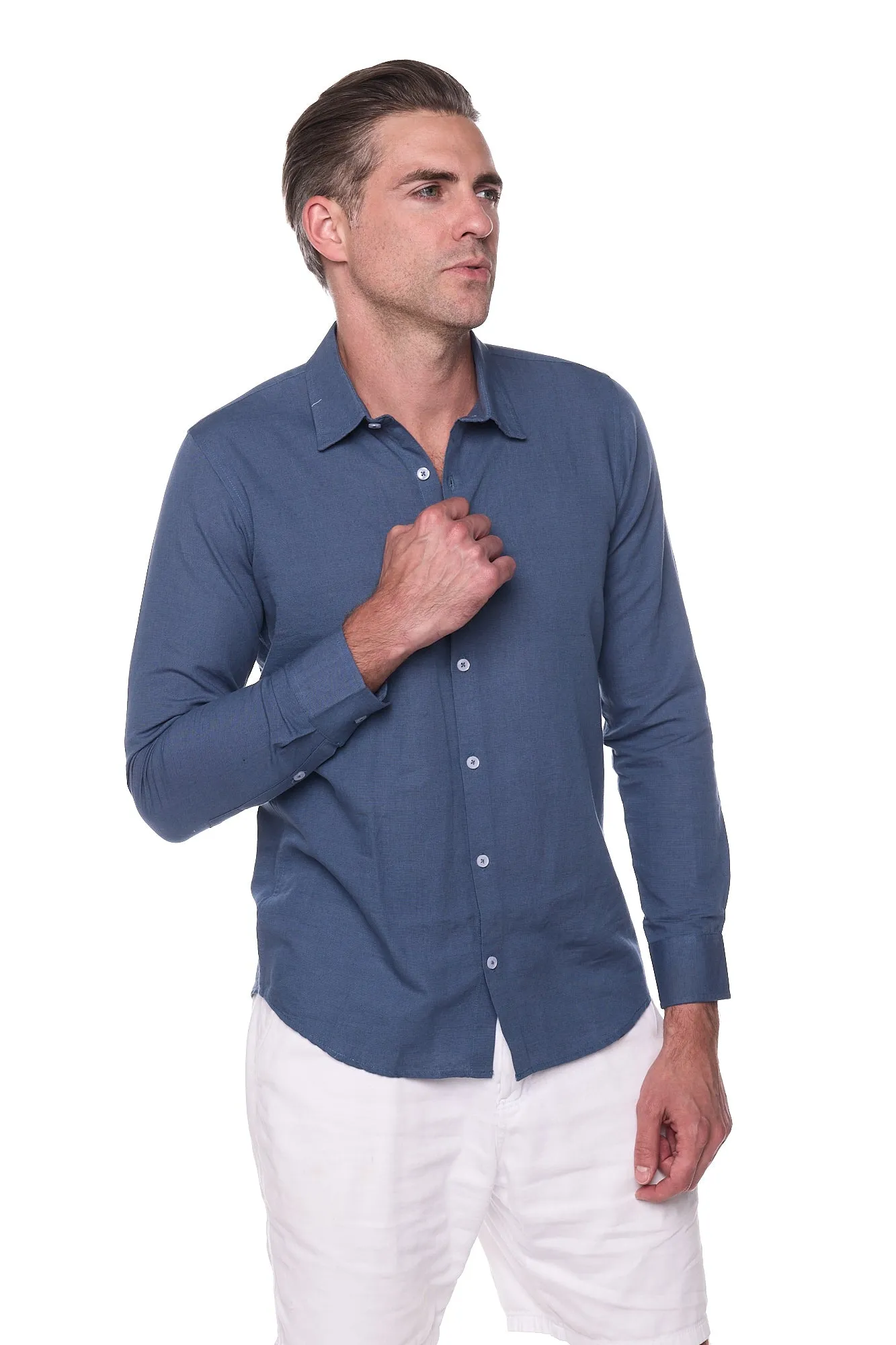 124 linen men shirts