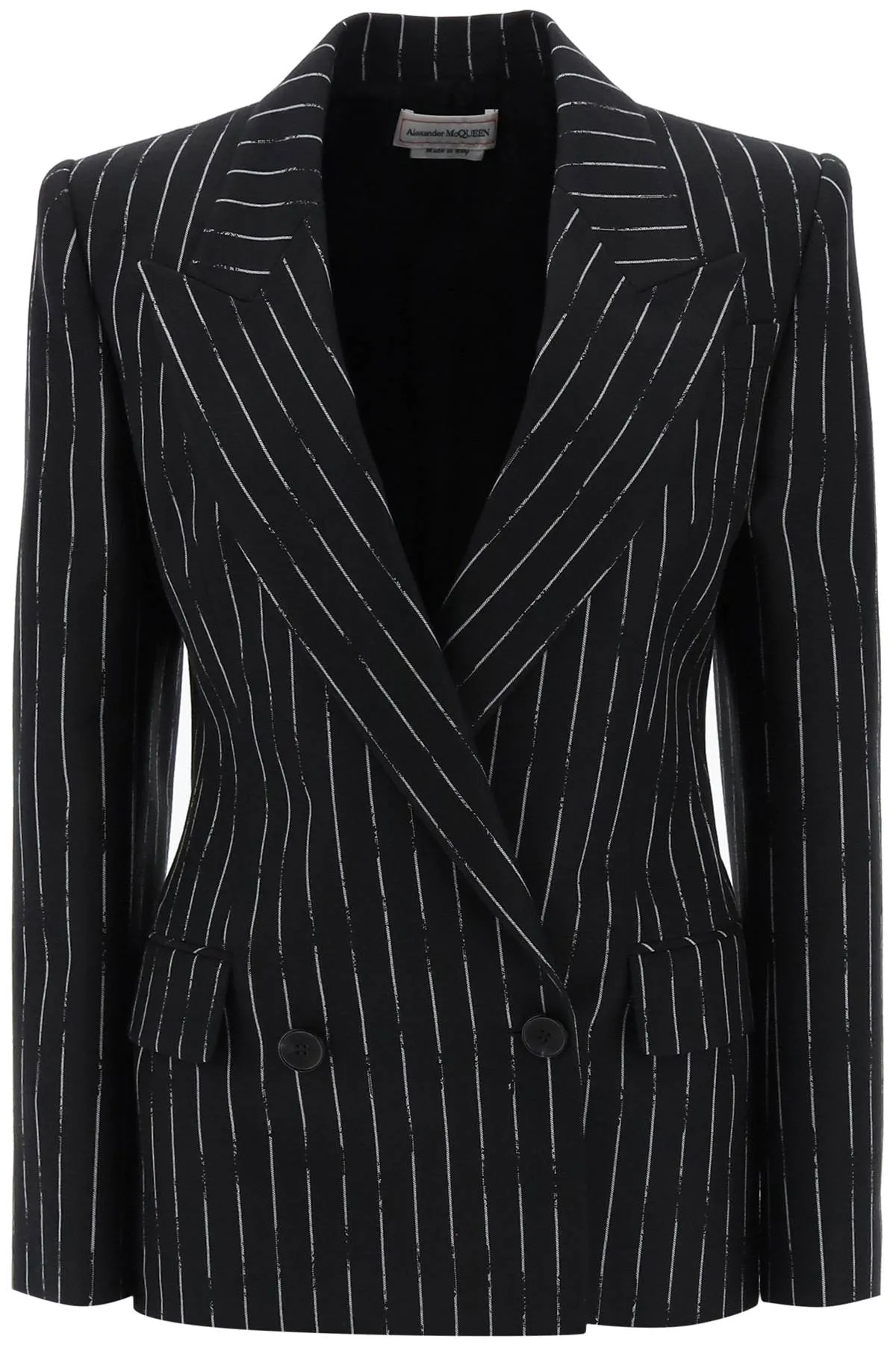 Alexander Mcqueen Broken Pinstripe Jacket