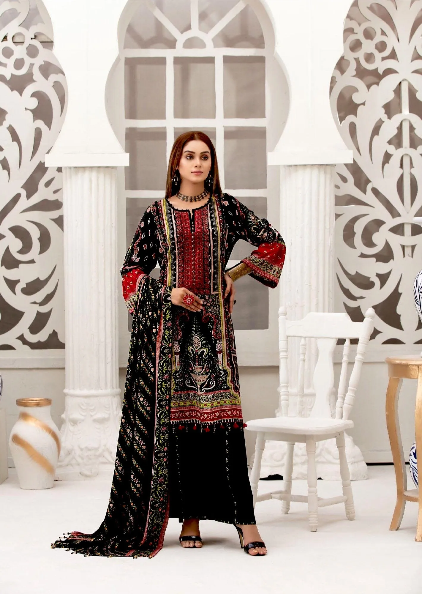 Amna Sohail by Tawakkal · Dilara Linen Print Collection – D-1989