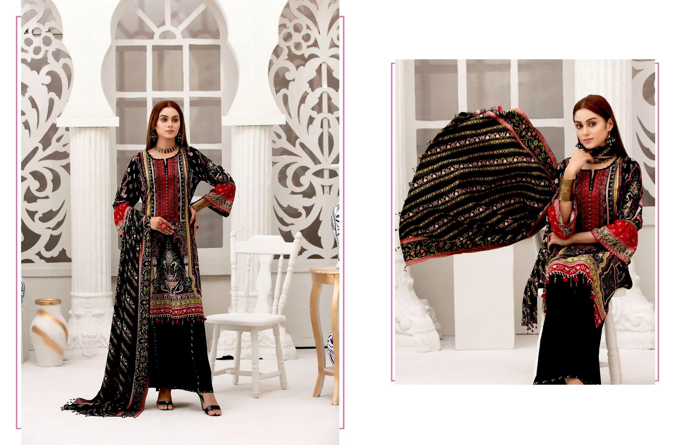 Amna Sohail by Tawakkal · Dilara Linen Print Collection – D-1989