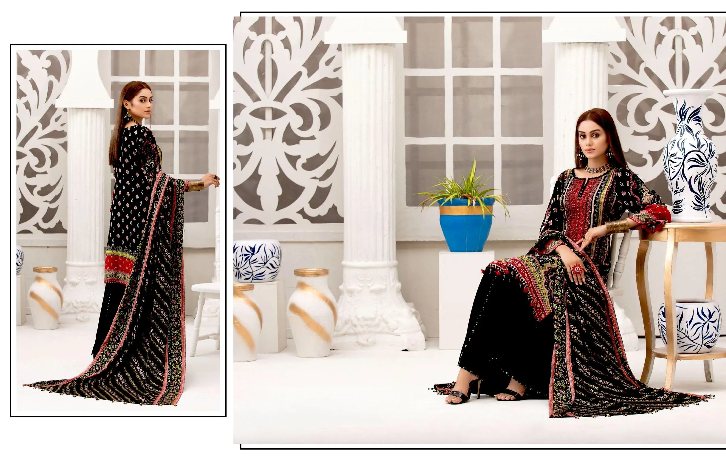 Amna Sohail by Tawakkal · Dilara Linen Print Collection – D-1989