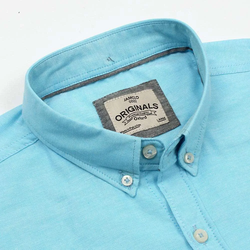 Aqua Blue Oxford Shirt