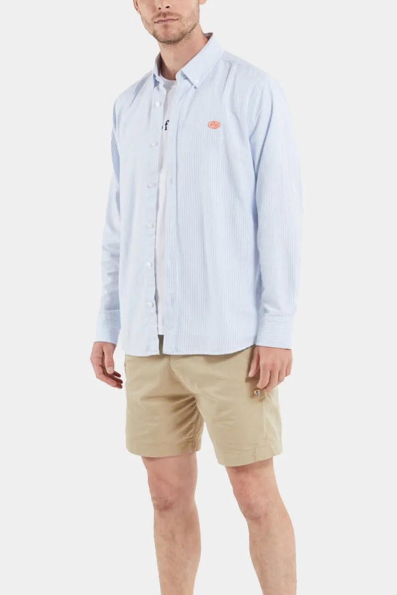 Armor Lux ML Oxford Stripe Shirt (Blue Sky / Milk)