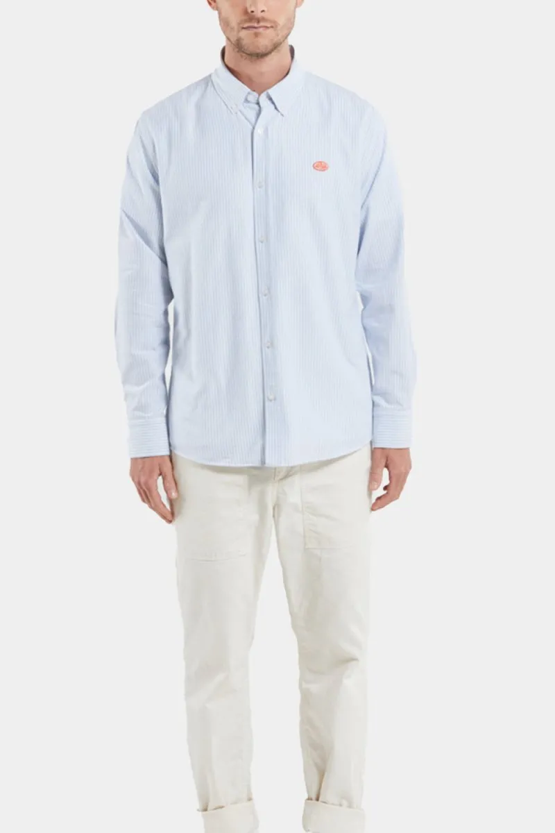 Armor Lux ML Oxford Stripe Shirt (Blue Sky / Milk)