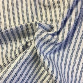 Blue/White | Brawny Stripe Oxford Shirting - SKU 7092 #S190