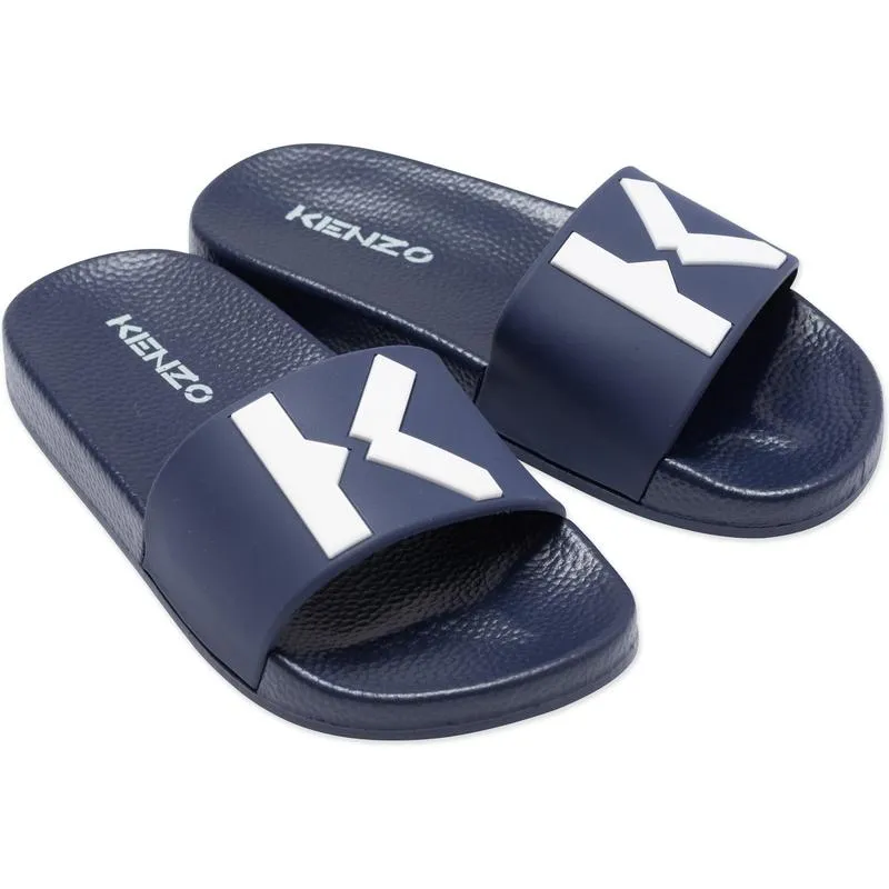 Boys Navy Logo Sliders