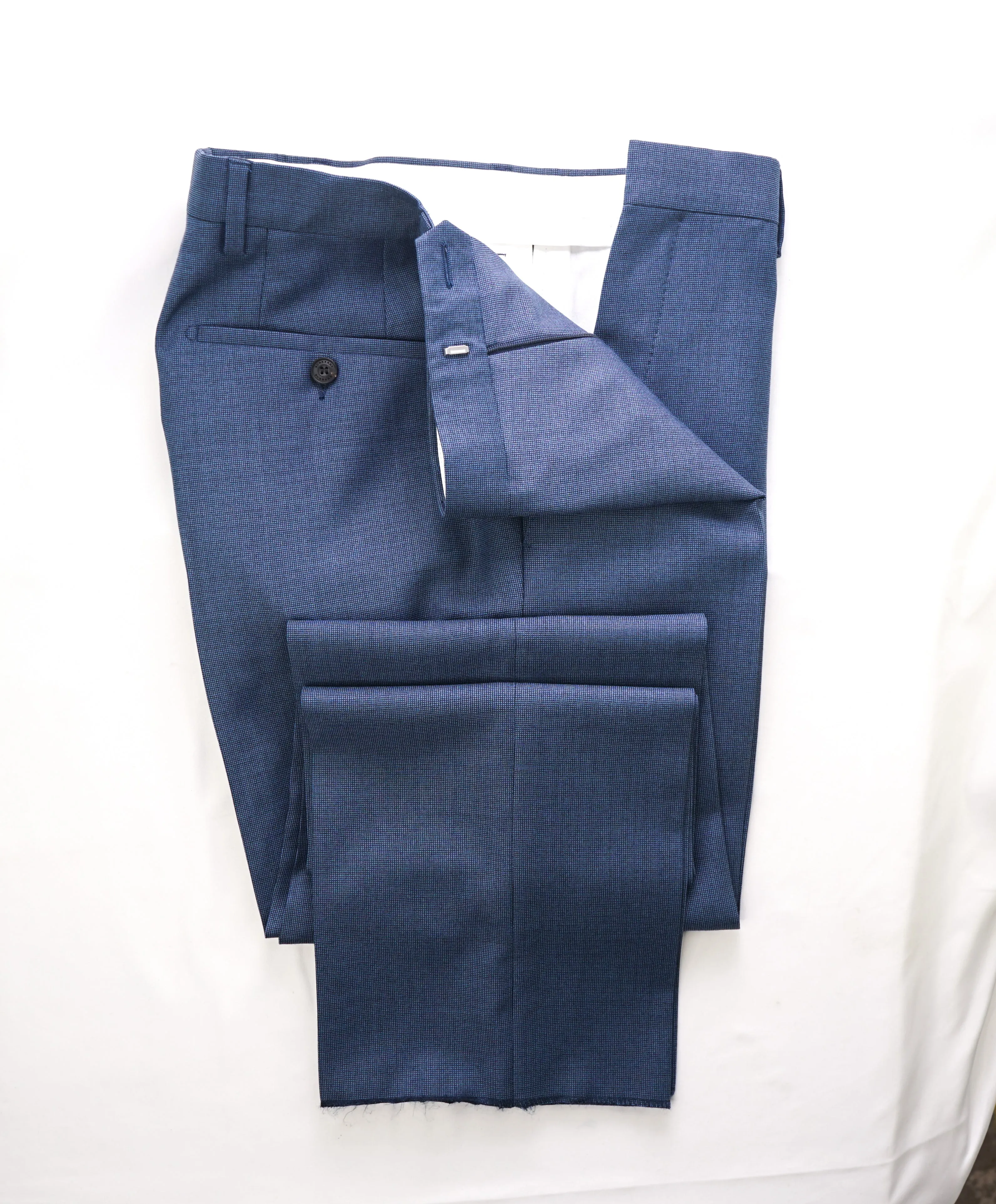 BURBERRY LONDON - *Wool & Mohair* ITALY Baby Blue Check Dress Pants - 31W