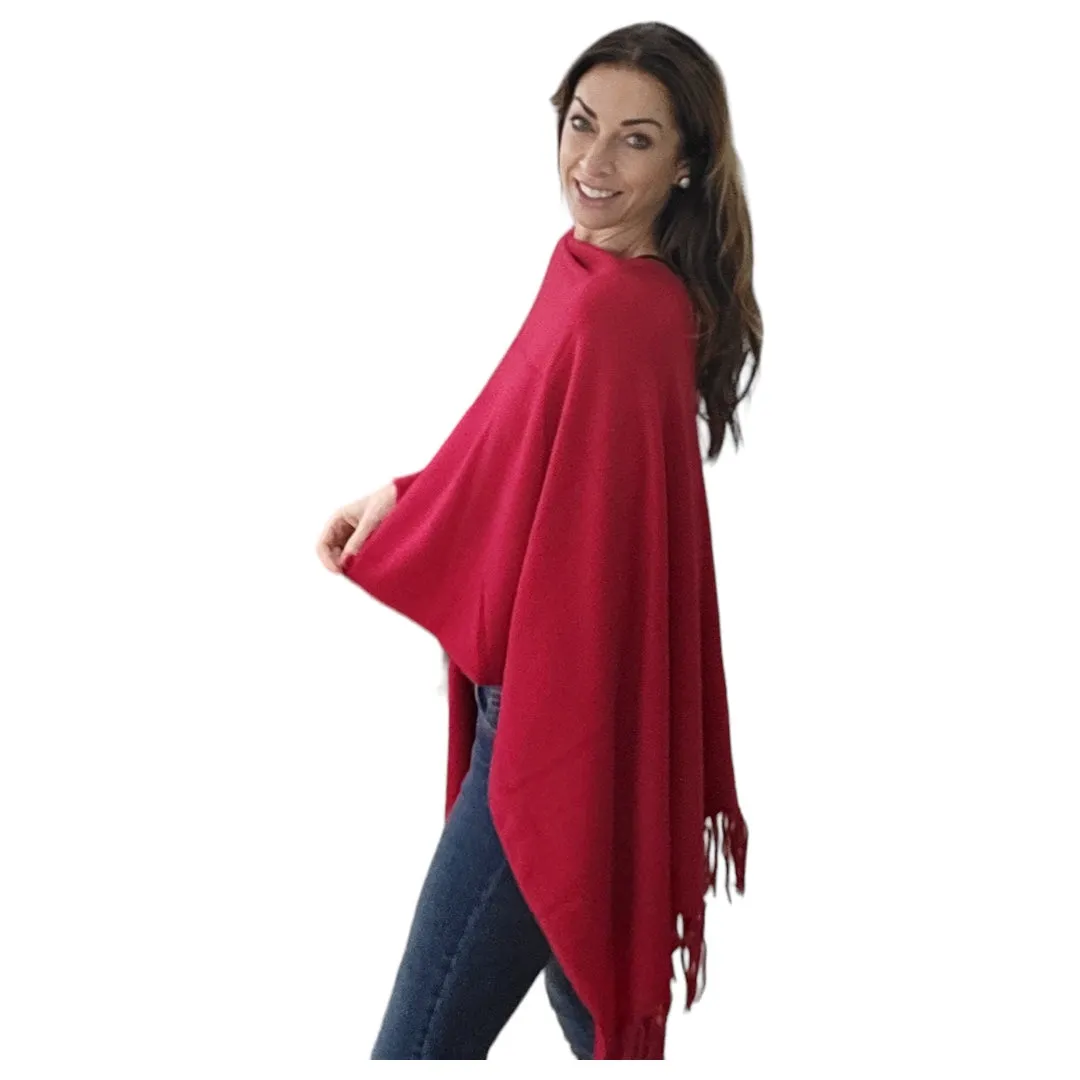 Cashmere Wrap Stole in Red