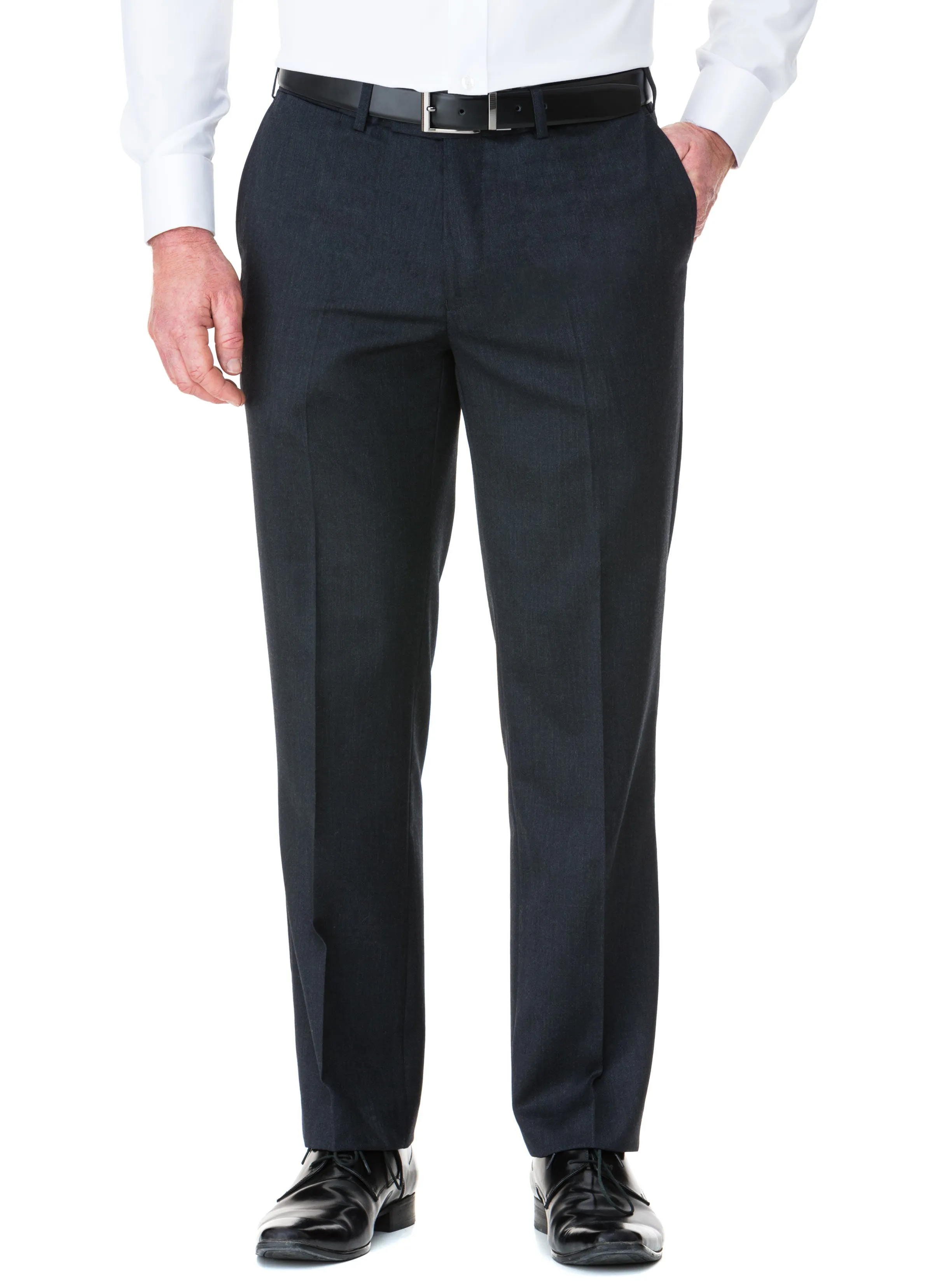 CHARLTON CHARCOAL WOOL RICH GABARDINE SUIT