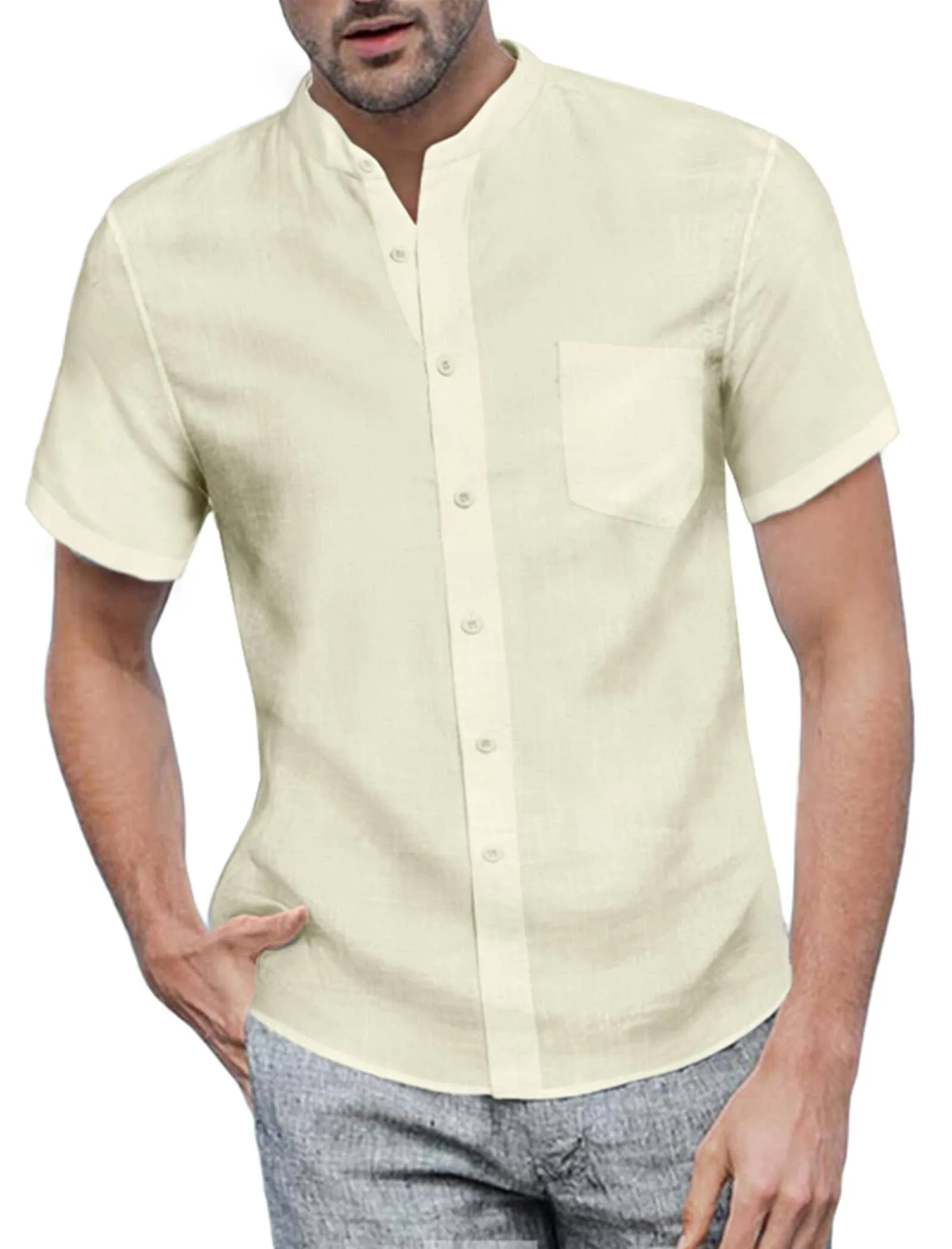 Cotton Linen Style Shirt Summer Shirt (US Only)