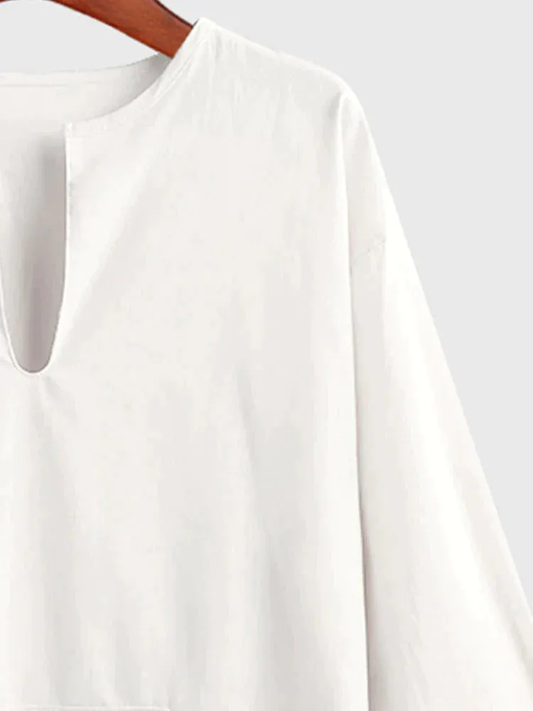 Cotton Style Three Quarter Sleeves Shirt