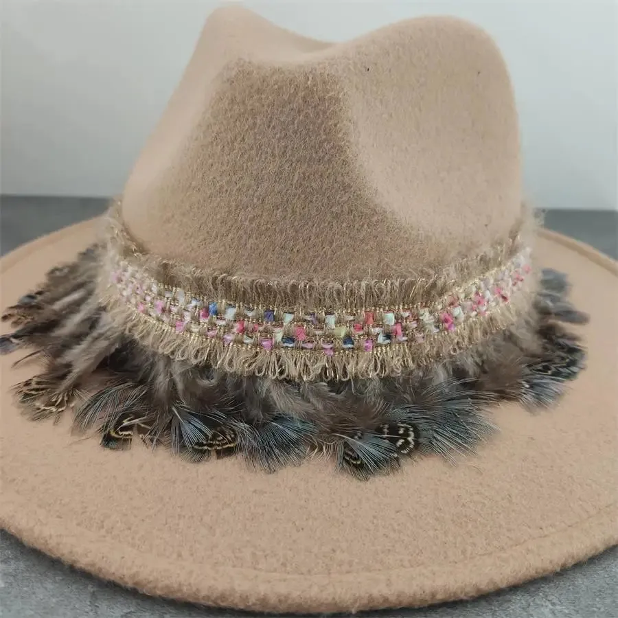 Country Western Stlye Boho Fedora Hats