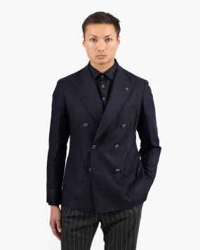 Darrel Virgin wool double-breasted Jacket - Navy Blue