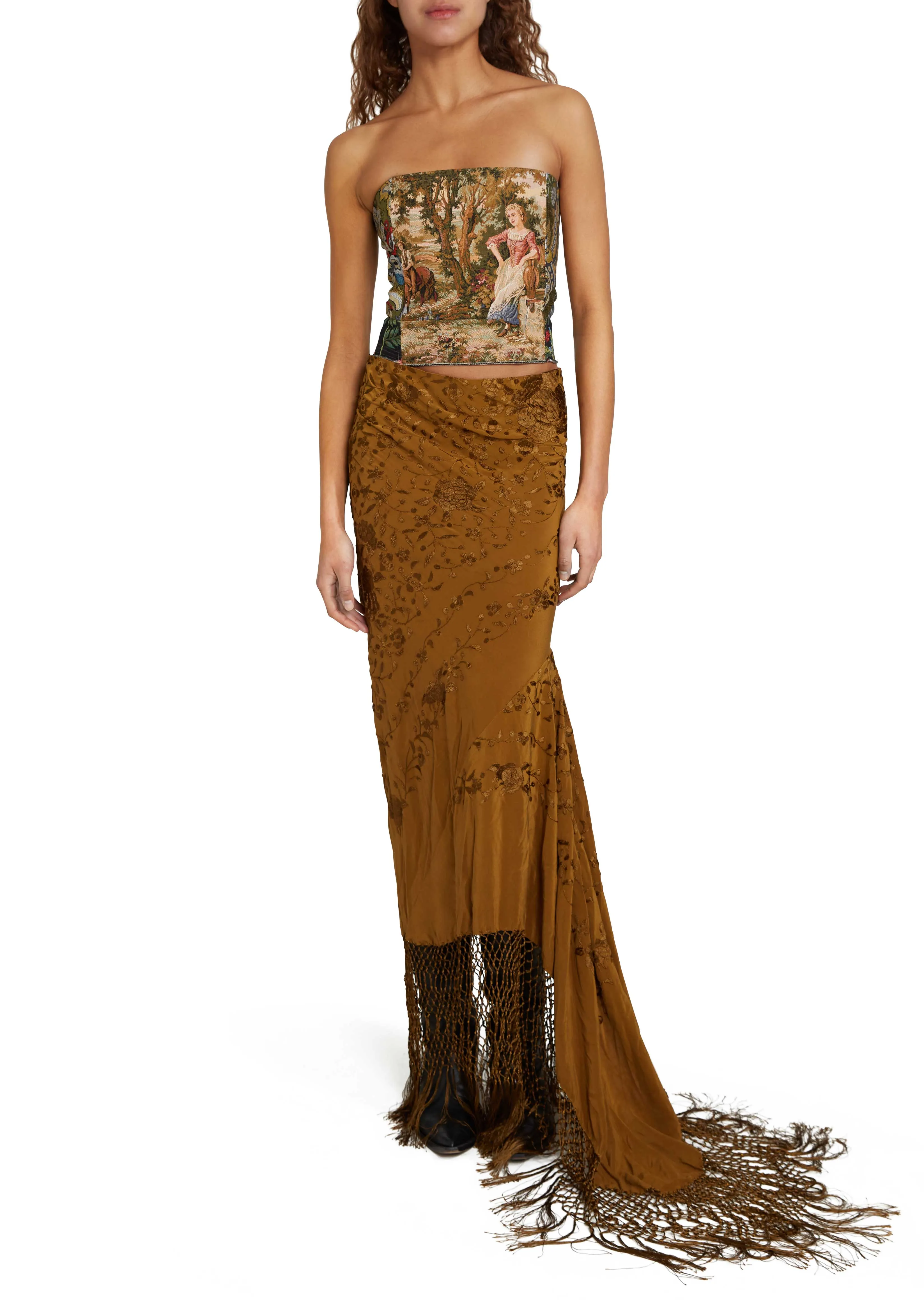 Demi Couture Piano Shawl Maxi Skirt