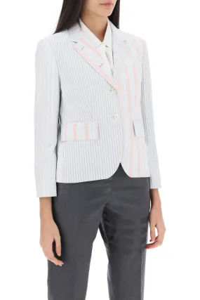 funmix striped oxford blazer