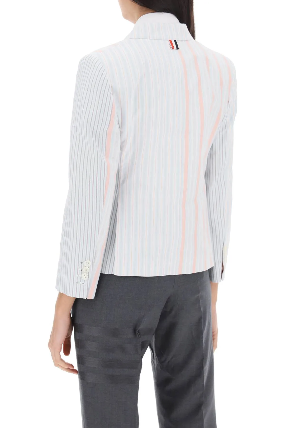 funmix striped oxford blazer