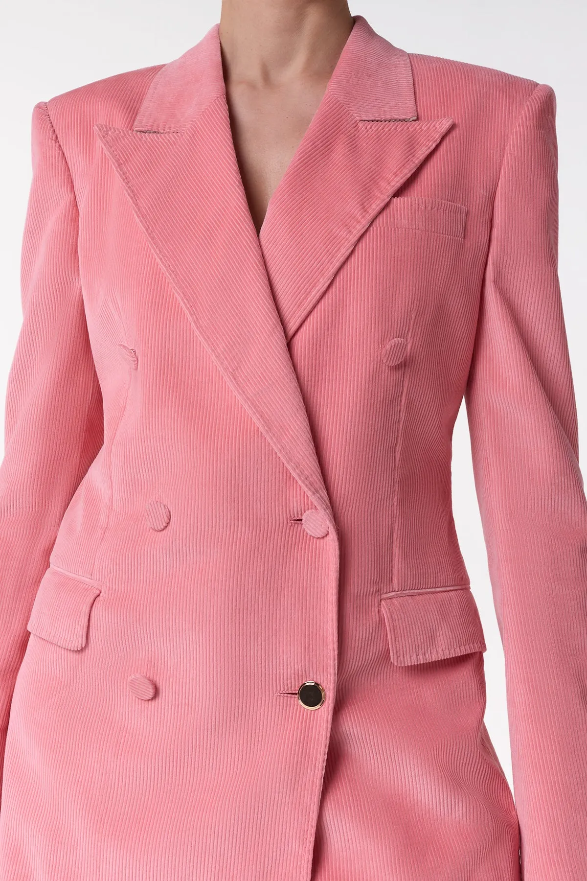 Gavin Blazer in Rosa Sea Island Cotton Corduroy