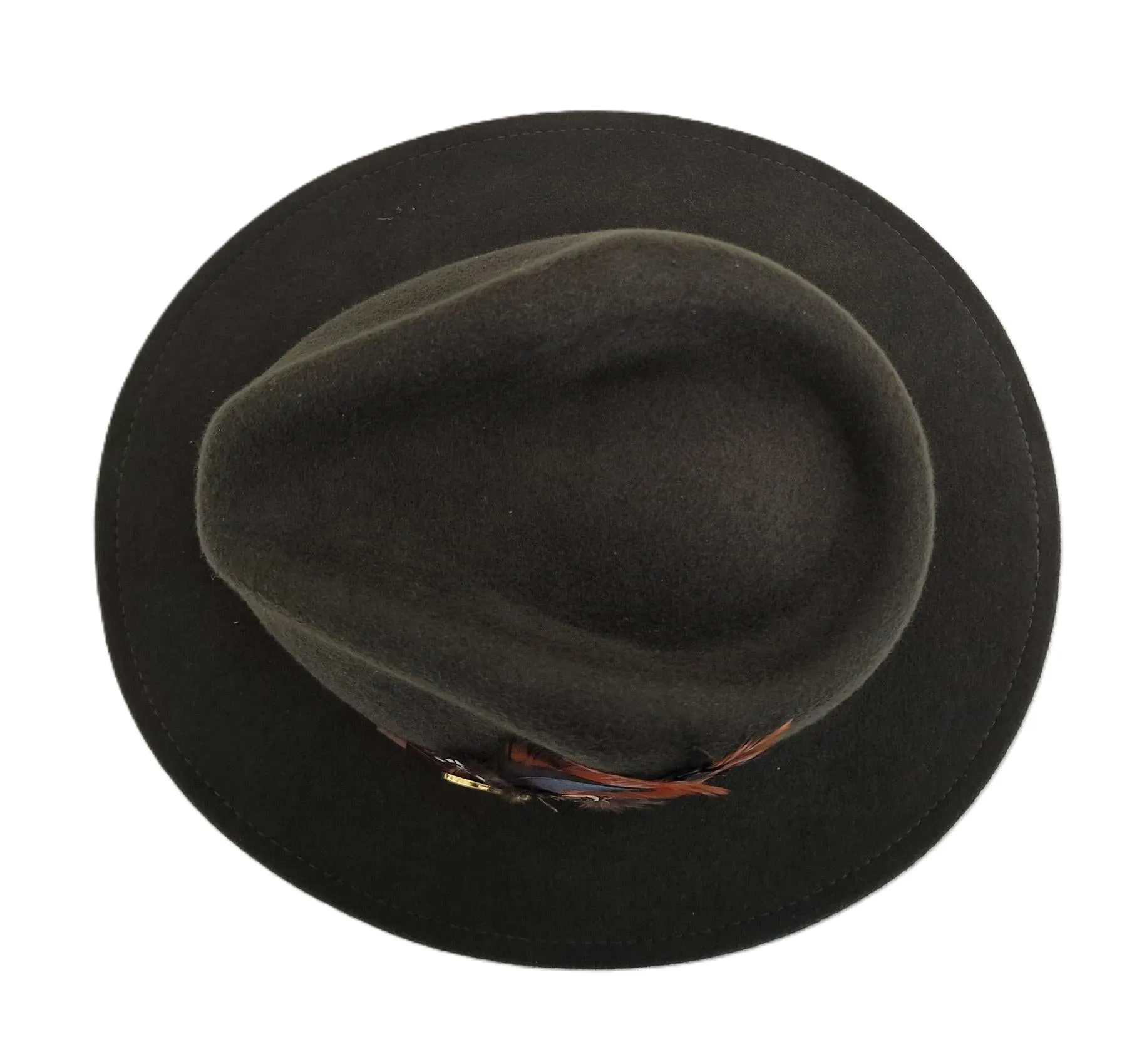 Hazy Blue Mens Ladies Hat Fedora Wide Brim Wool Hat