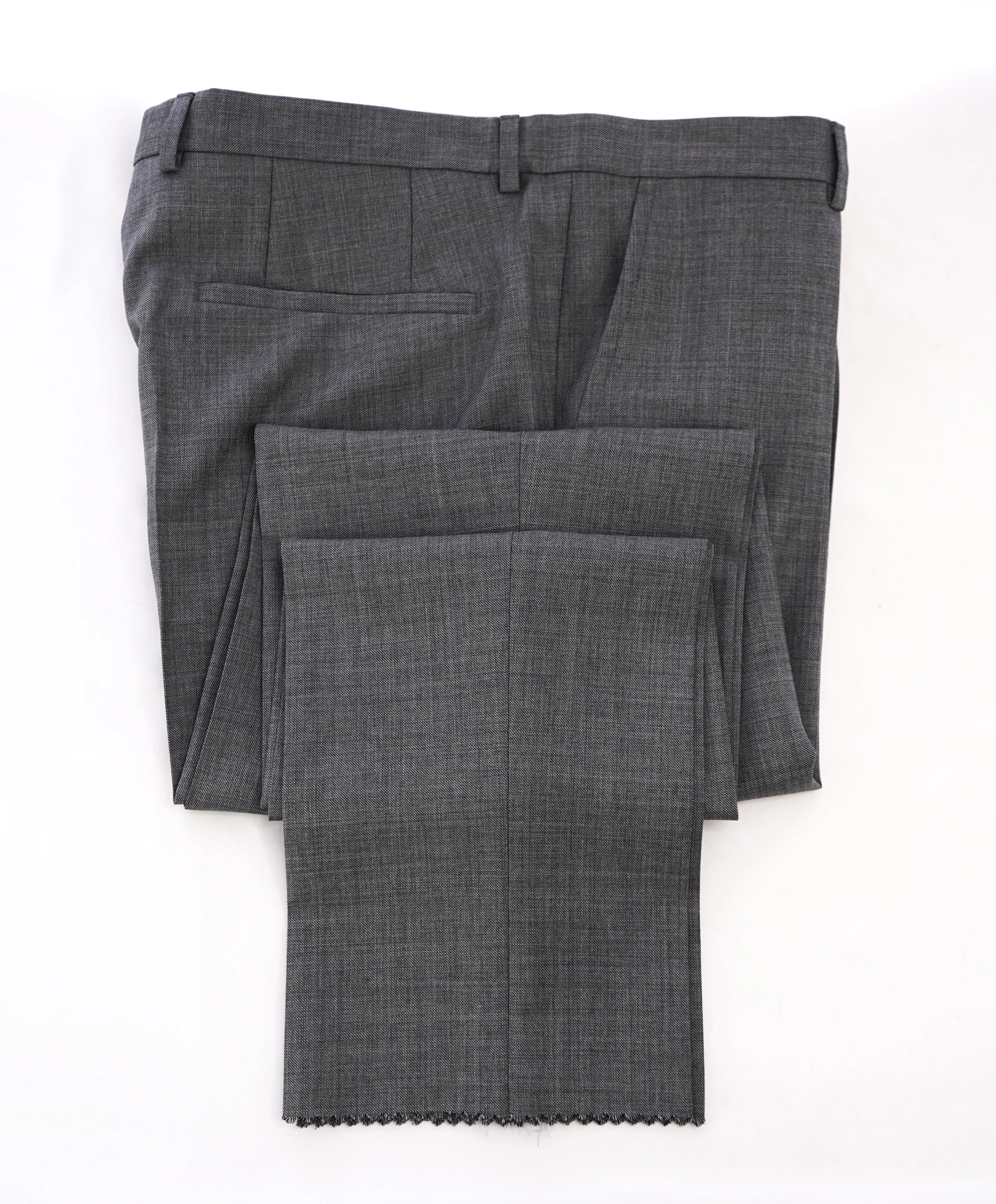 HUGO BOSS - Gray Melange "Astian/Hets" Slim Flat Front Dress Pants - 28W