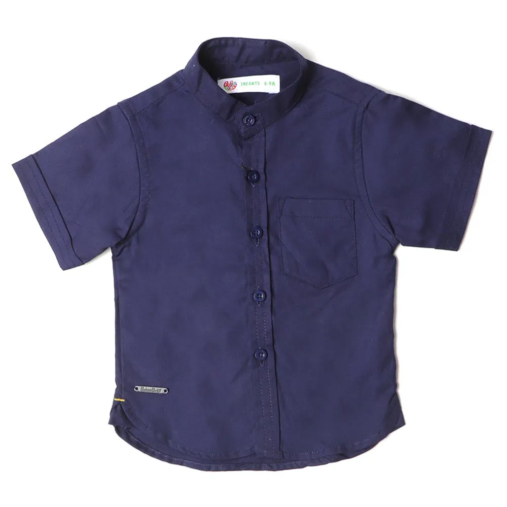 Infant Boys Casual Shirts Oxford Cutnsew Pkt - Navy