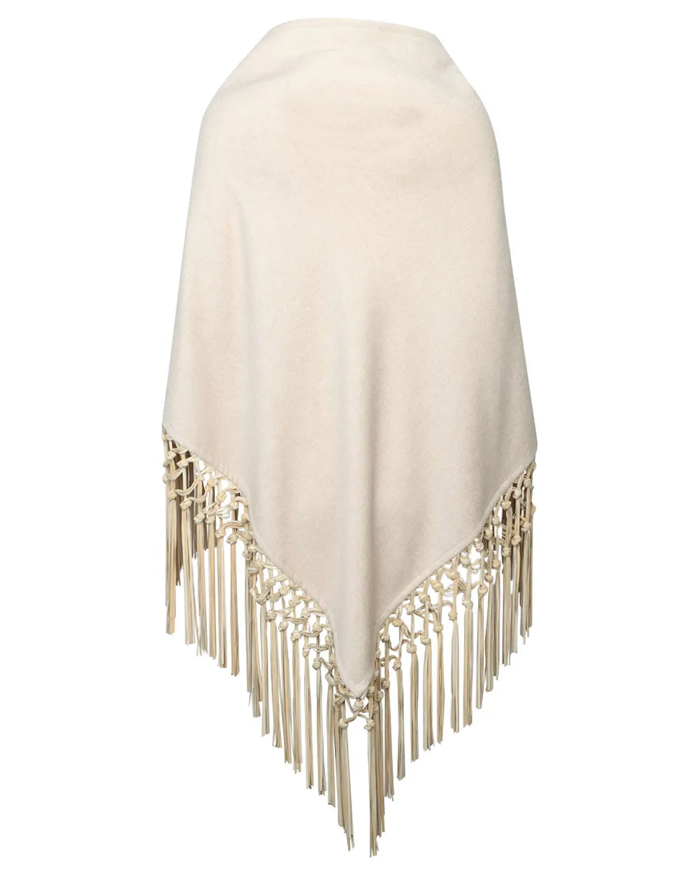 Ivory Cashmere Triangle Shawl