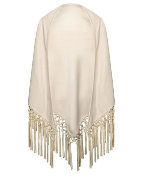 Ivory Cashmere Triangle Shawl