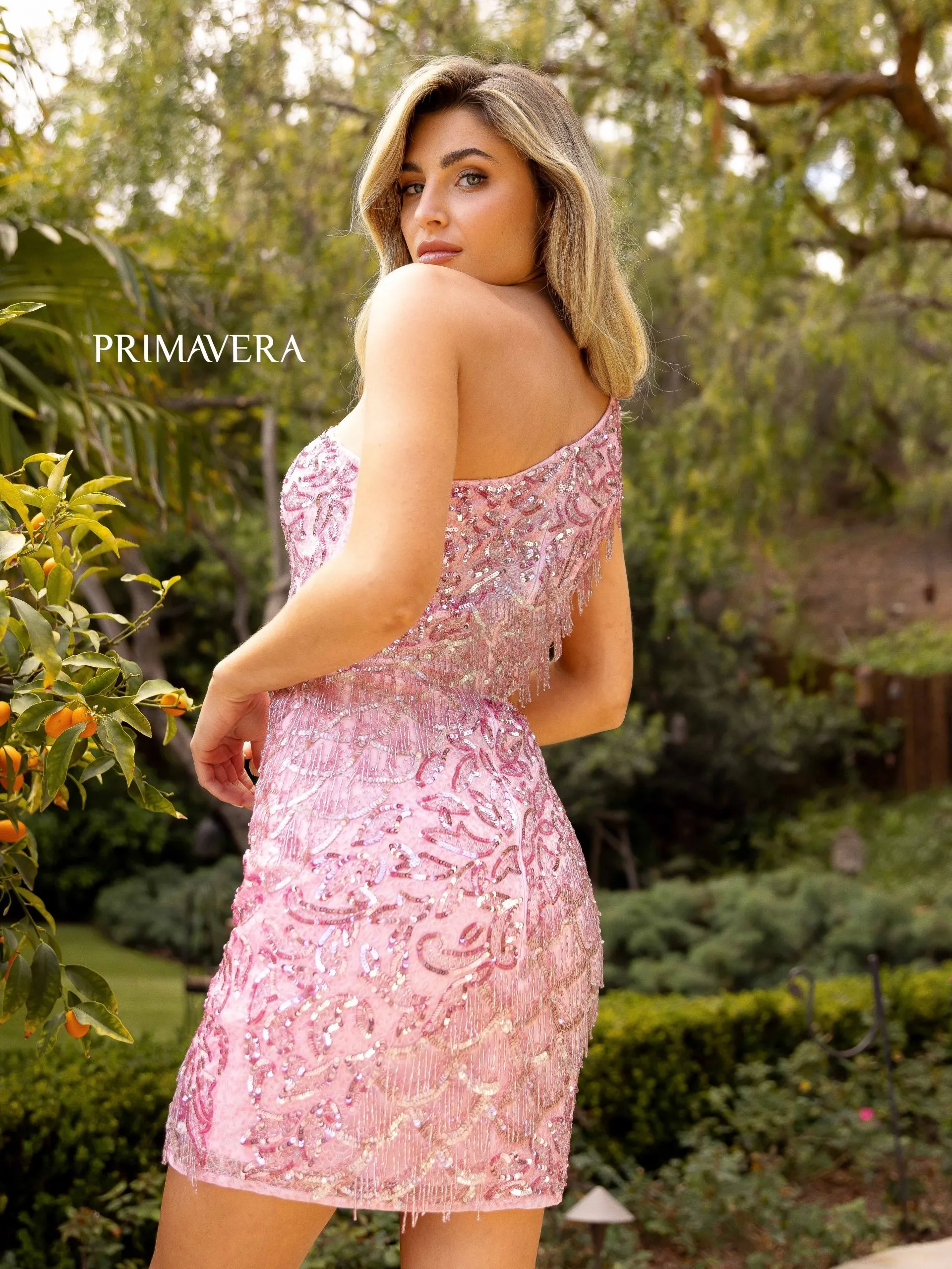 Jayna | One Shoulder Beaded Homecoming Dress | Primavera 3836