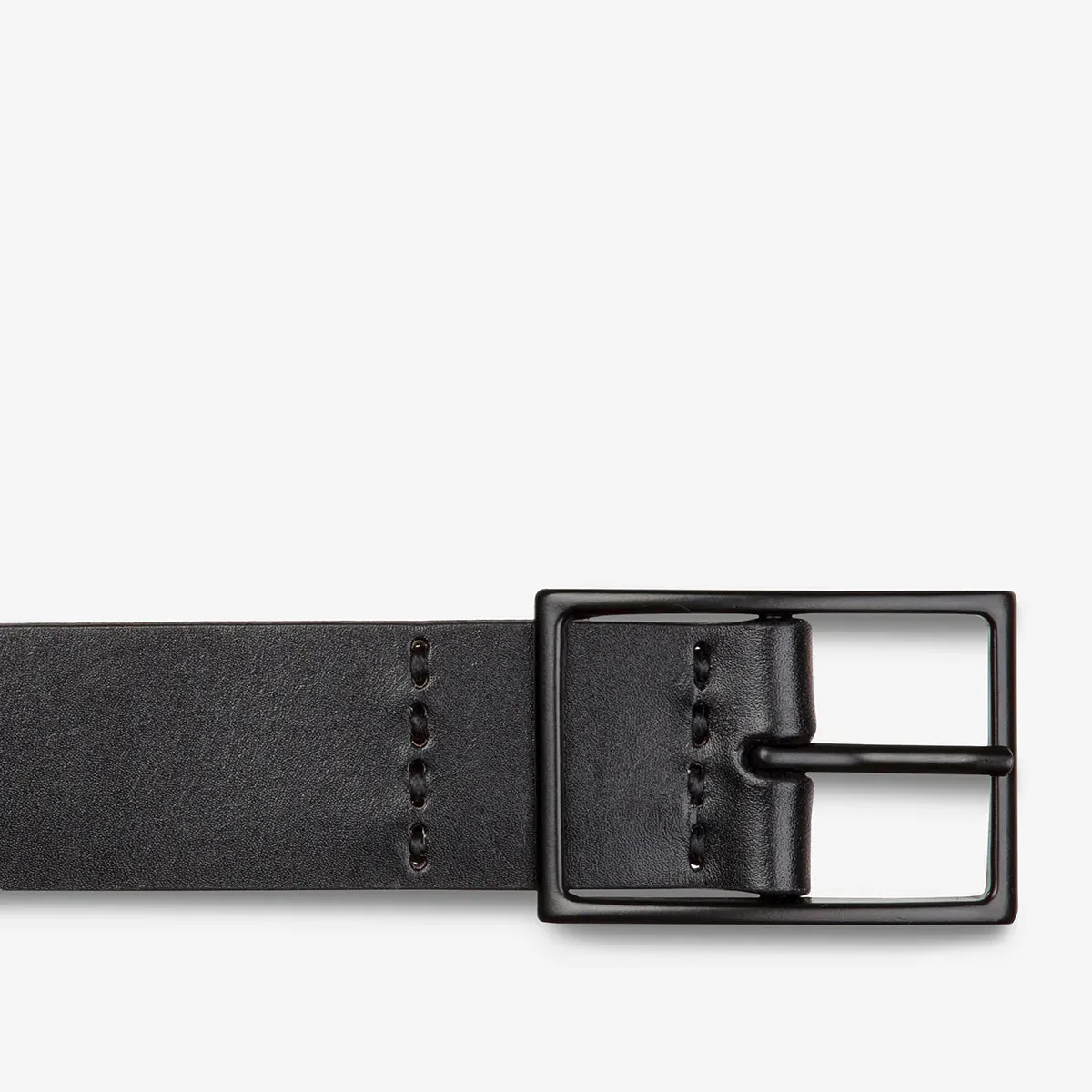 Natural Corruption Leather Belt in Black