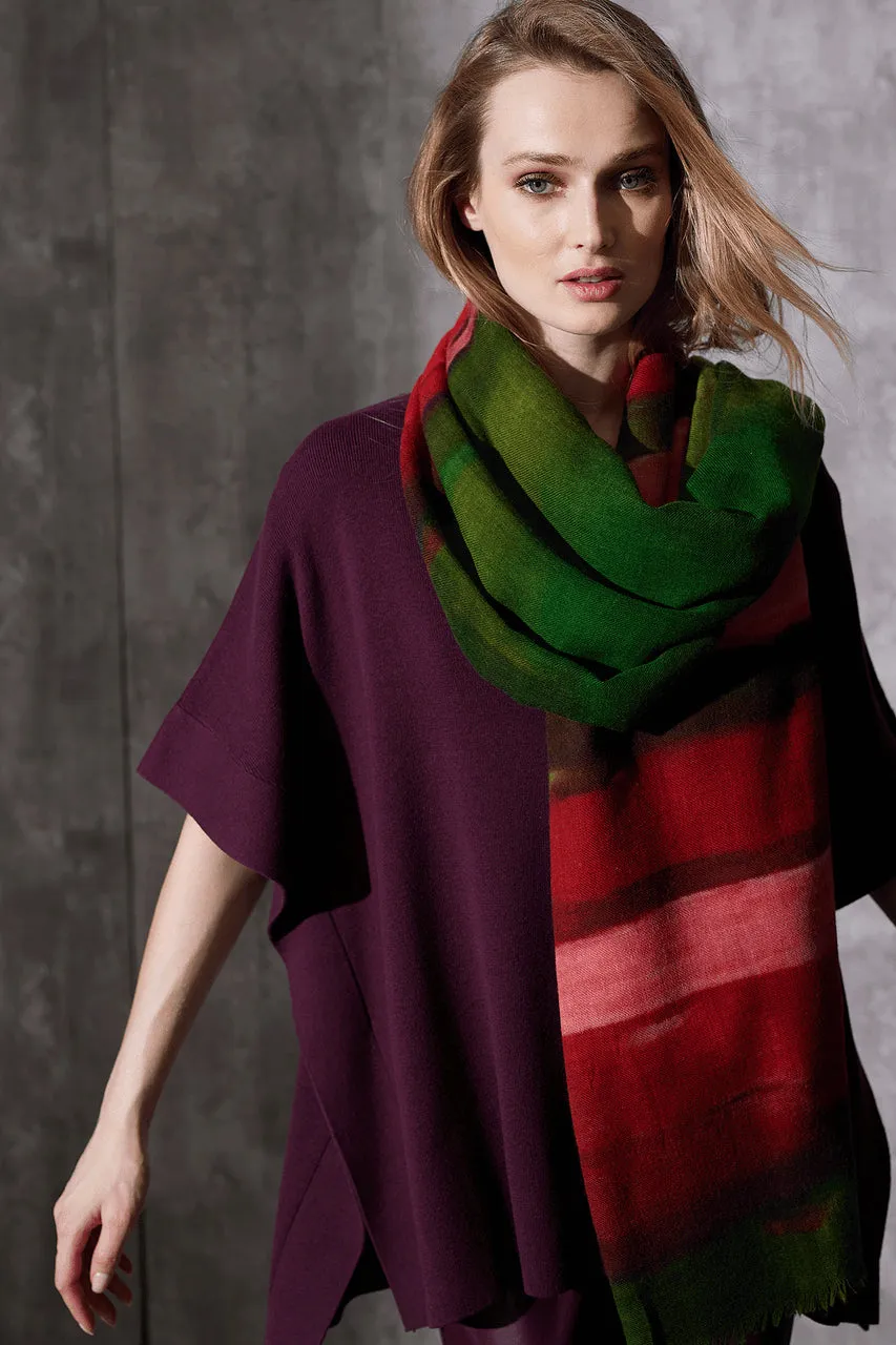 Ombre Print Wool Scarf