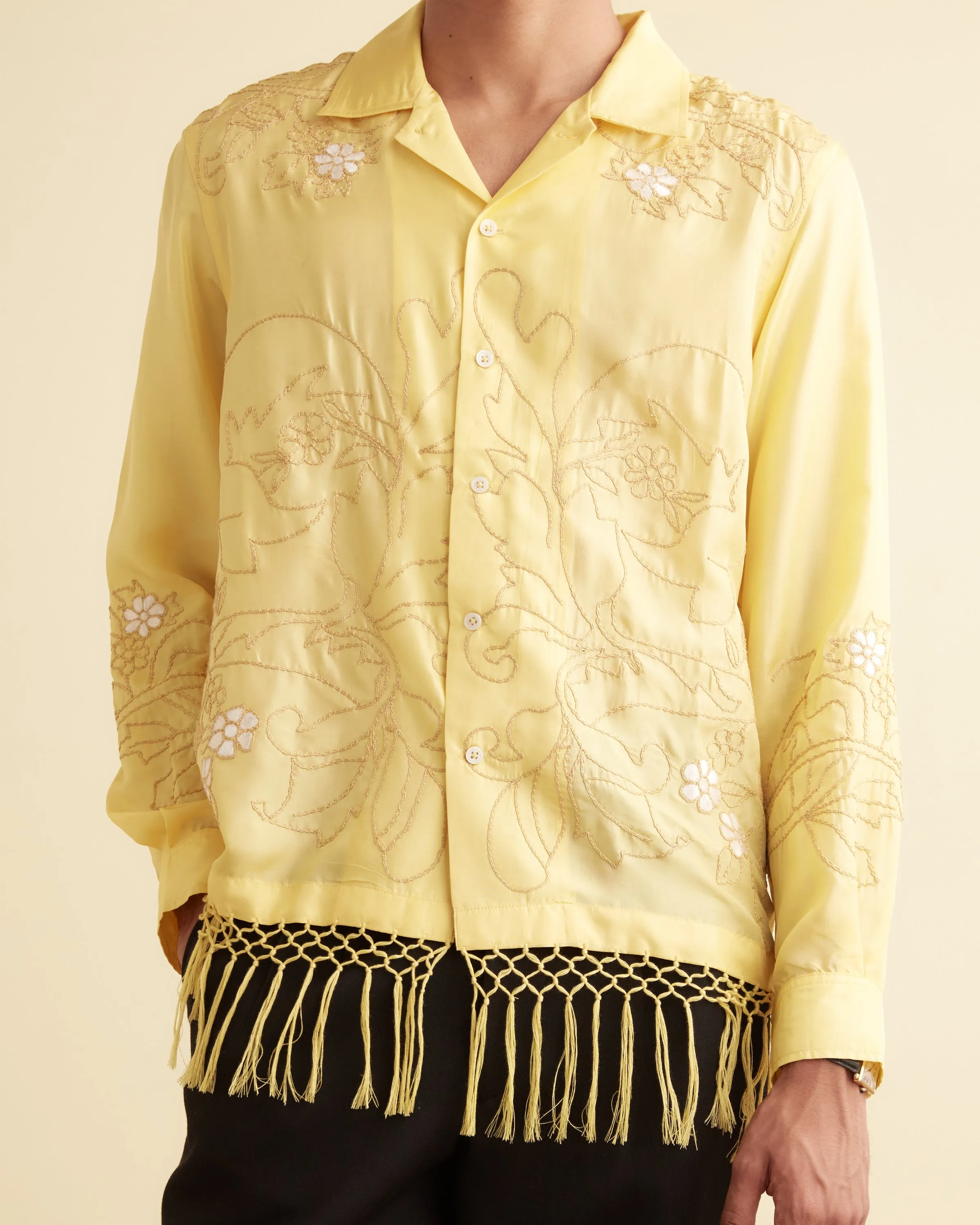 Paquerette Fringe Long Sleeve Shirt