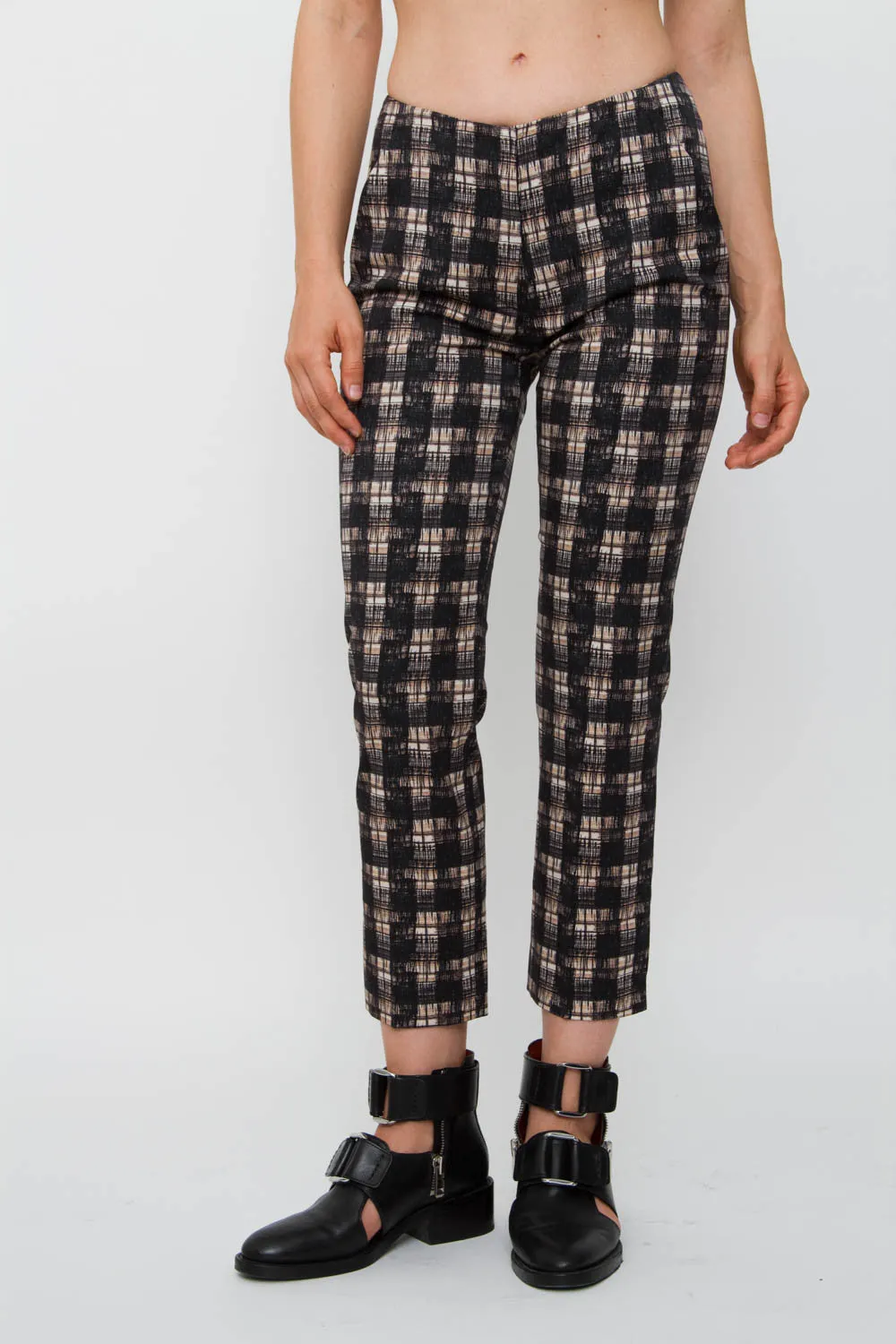 PLAID TROUSERS