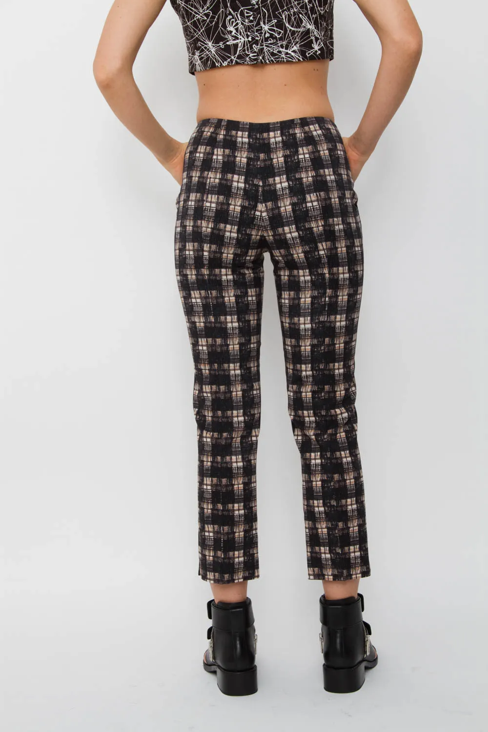 PLAID TROUSERS