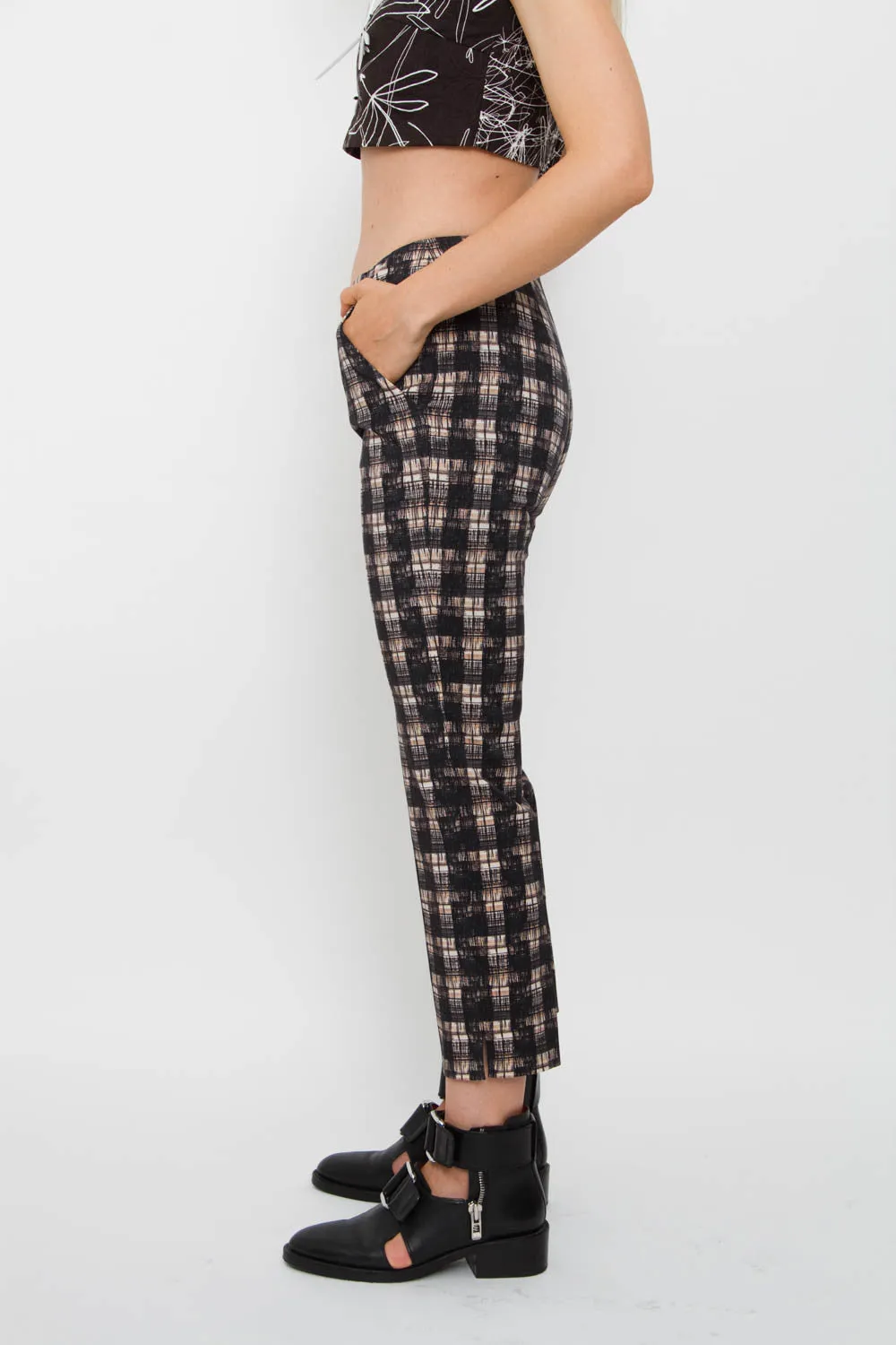 PLAID TROUSERS