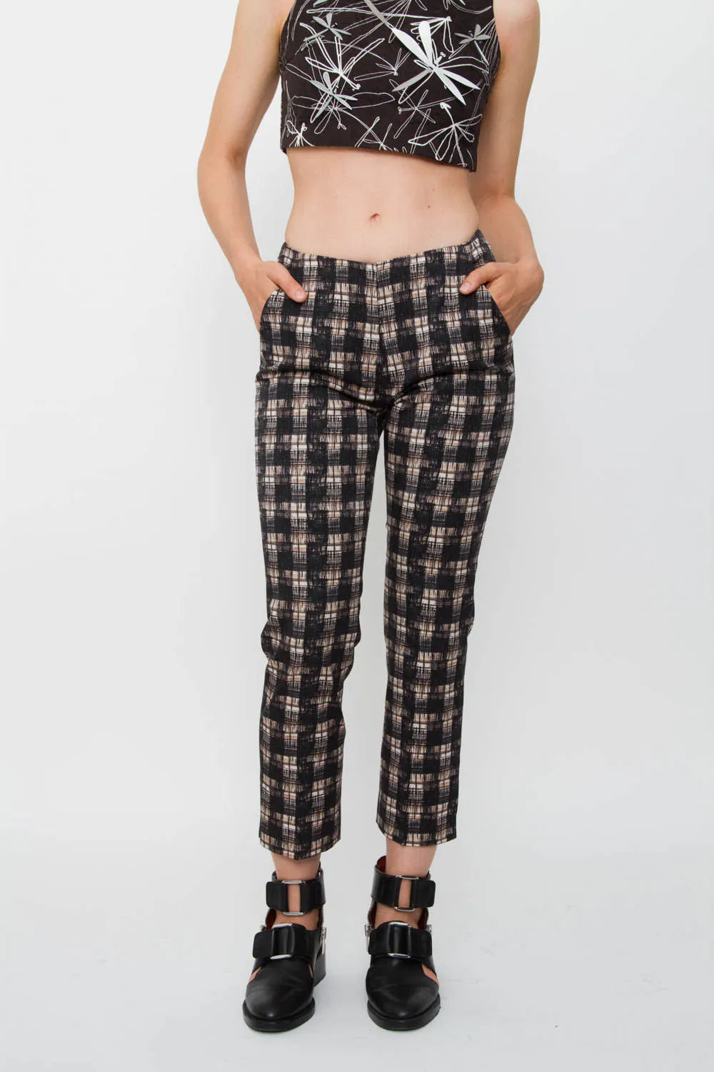 PLAID TROUSERS