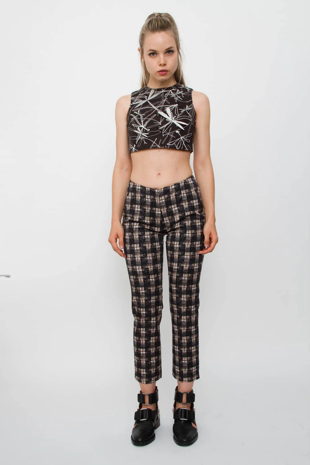 PLAID TROUSERS