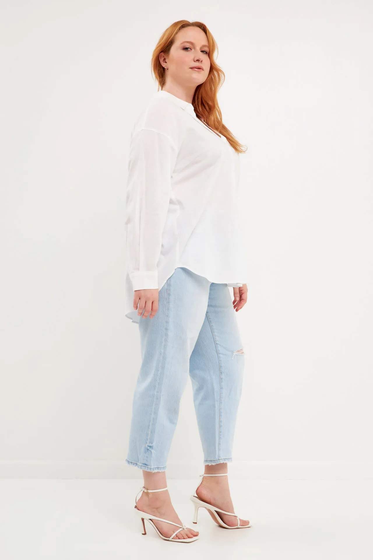 Plus Size Oversized Linen Shirts