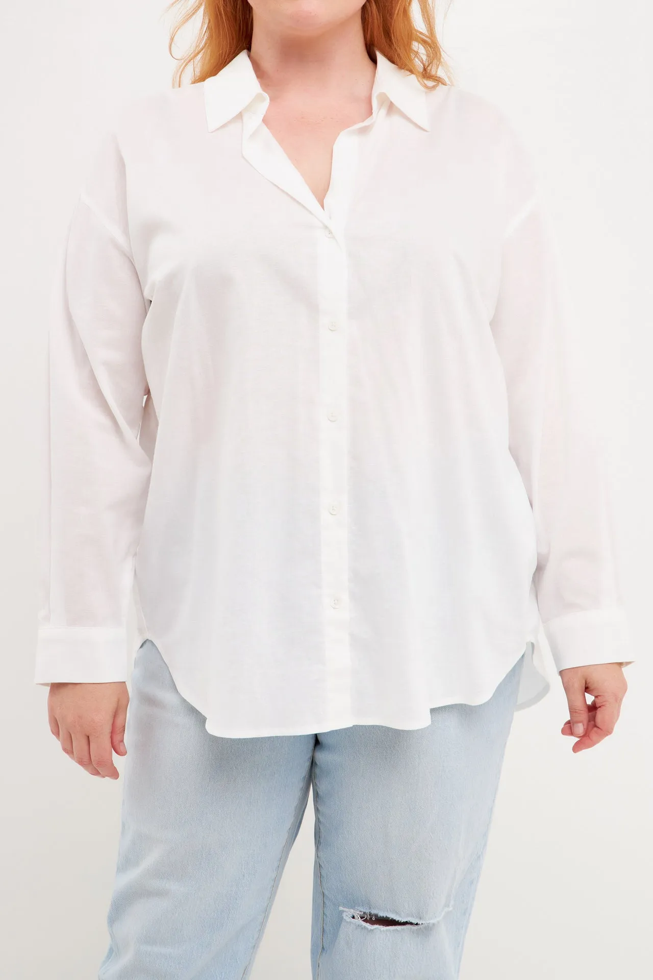 Plus Size Oversized Linen Shirts