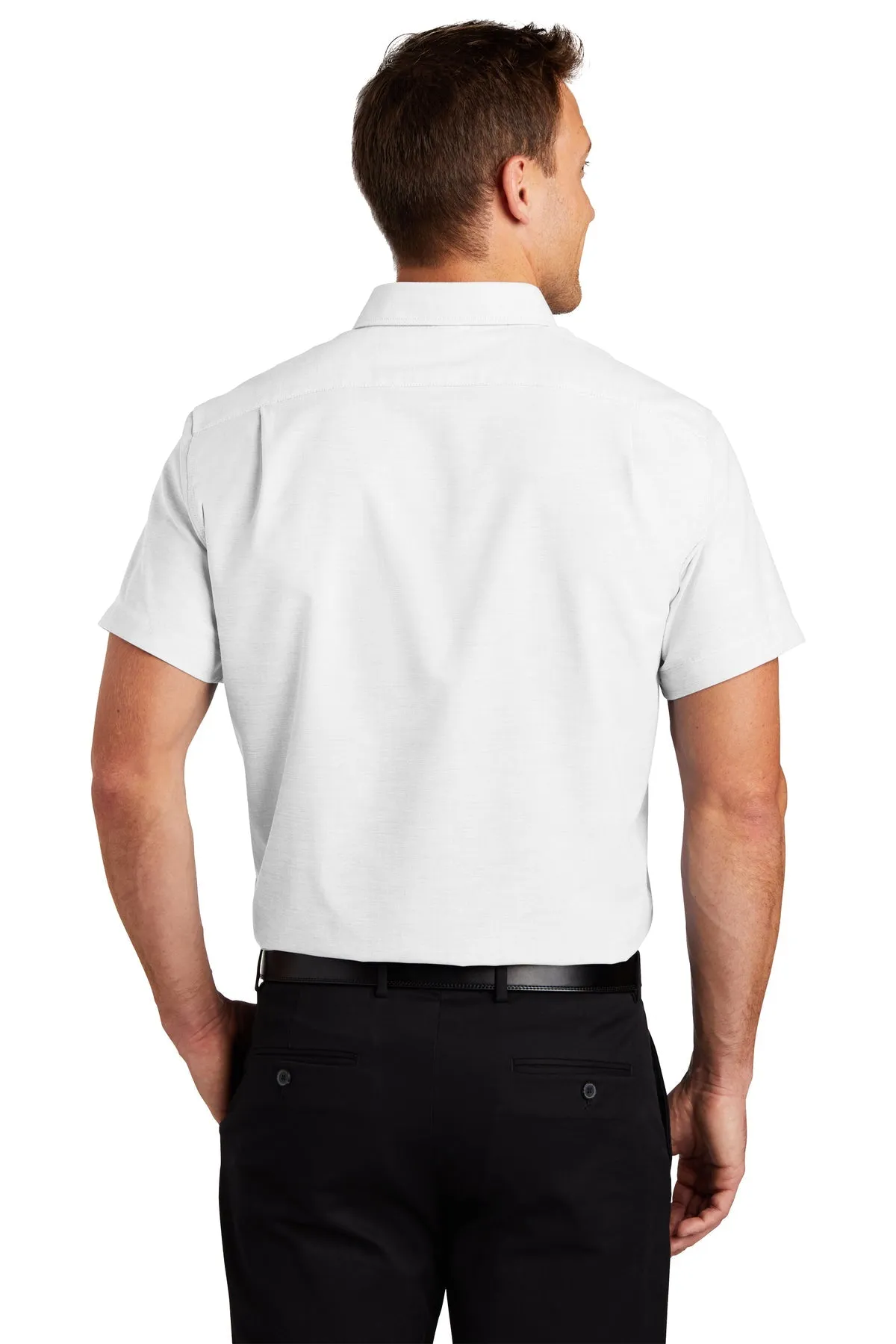 Port Authority Short Sleeve SuperPro Custom Oxford Shirts, White