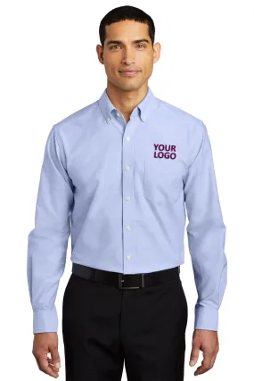 Port Authority SuperPro Custom Oxford Shirts, Oxford Blue