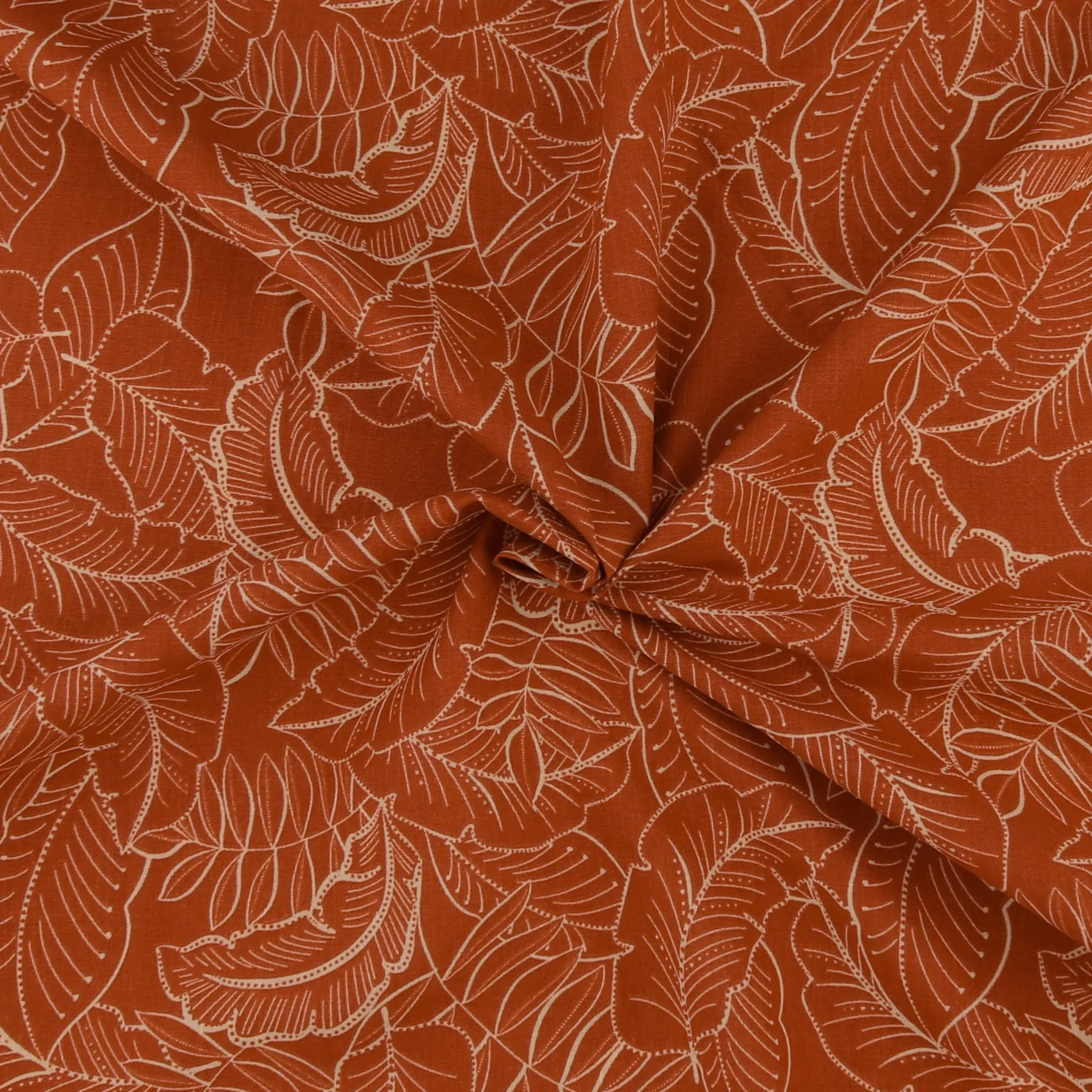 Printed Cotton & Linen - TERRA - 021 - Rust