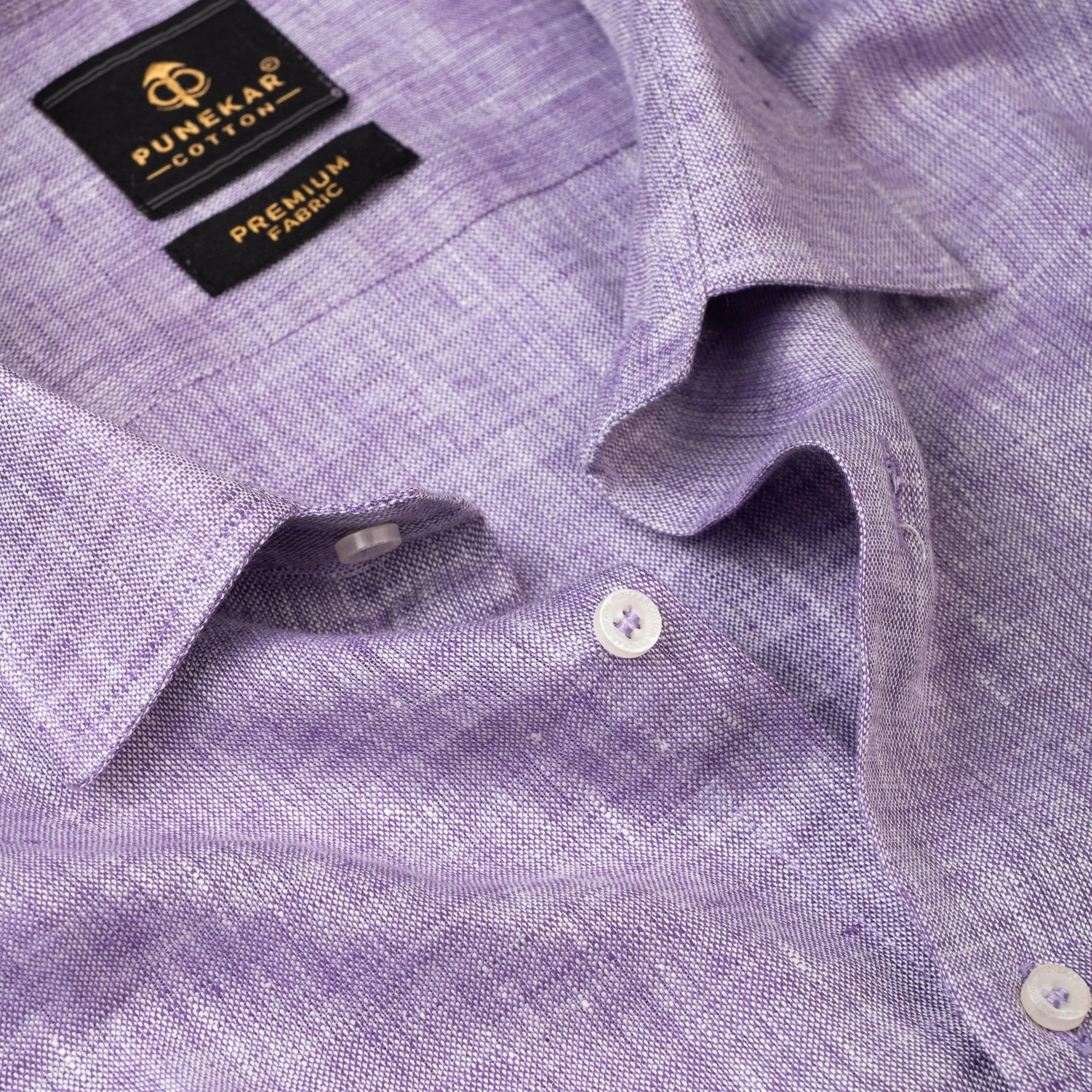 Purple Color Prime Linen Shirt For Men