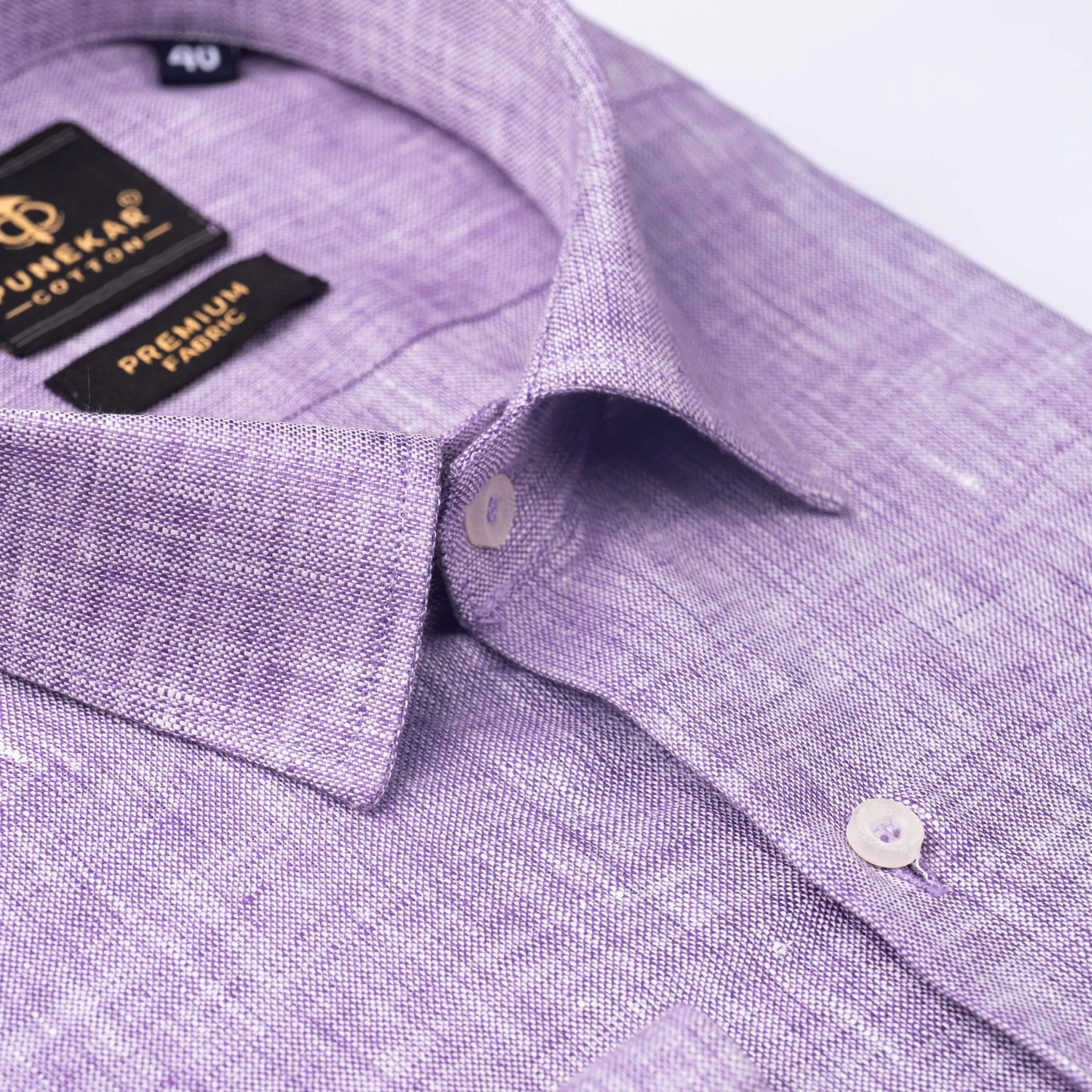 Purple Color Prime Linen Shirt For Men