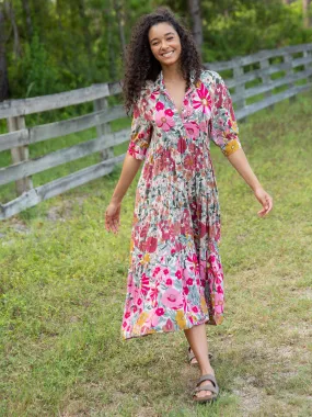 Rebecca Midi Dress - Vintage Floral