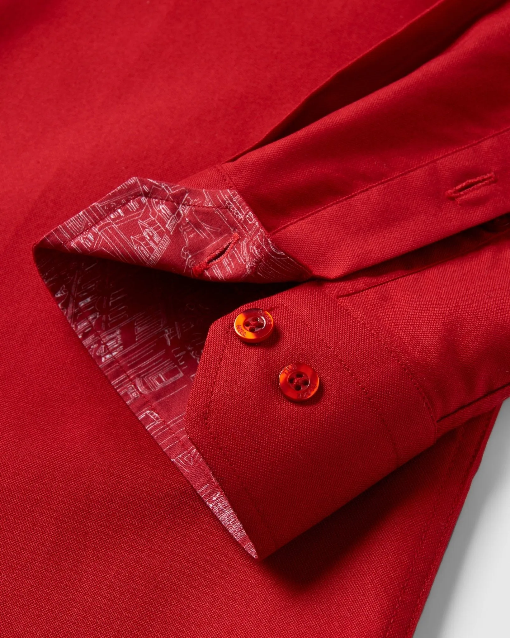 Red Oxford with Midlands Accents Button-Down Shirt