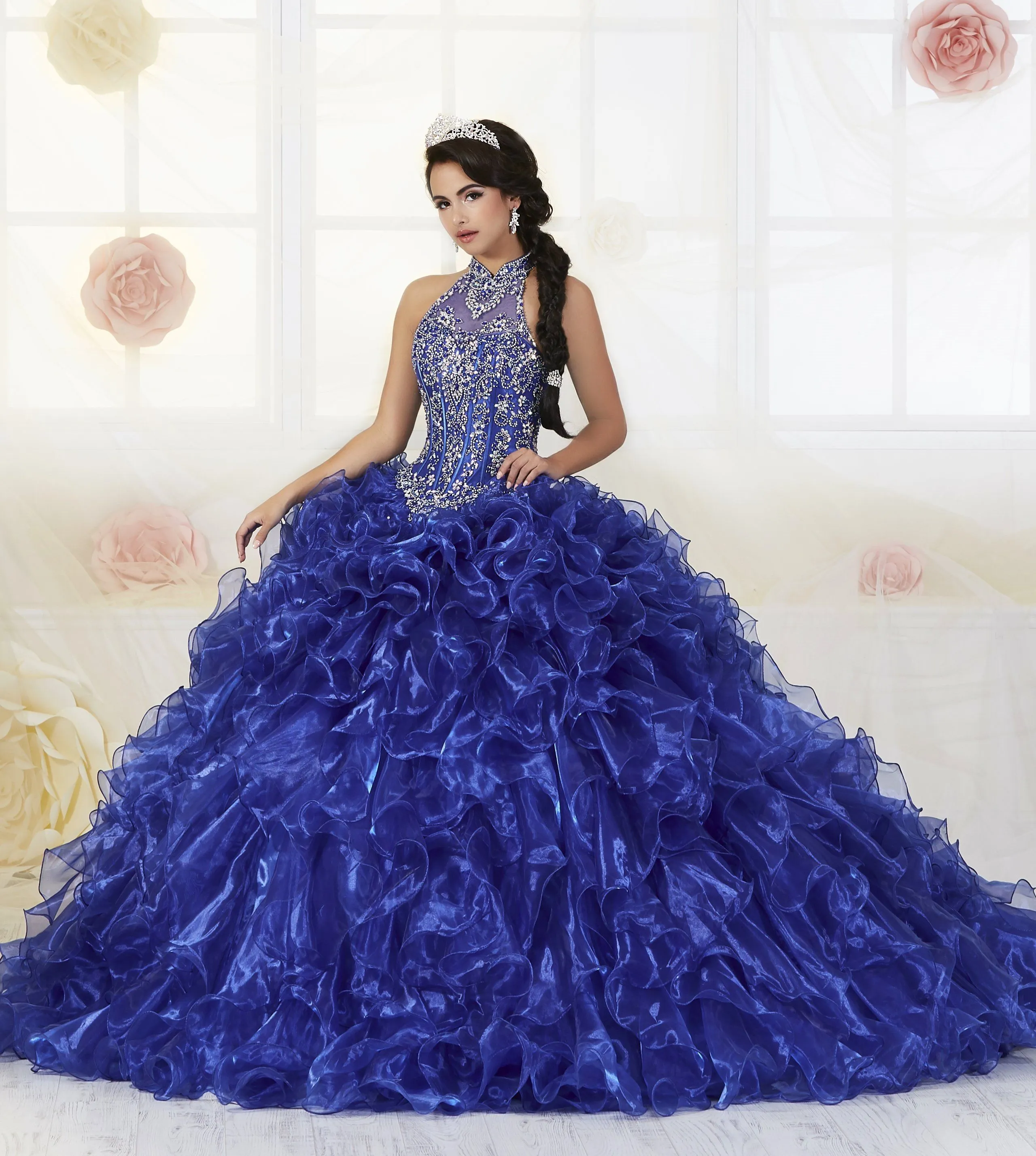 Ruffled Illusion Quinceanera Dress by House of Wu 26871