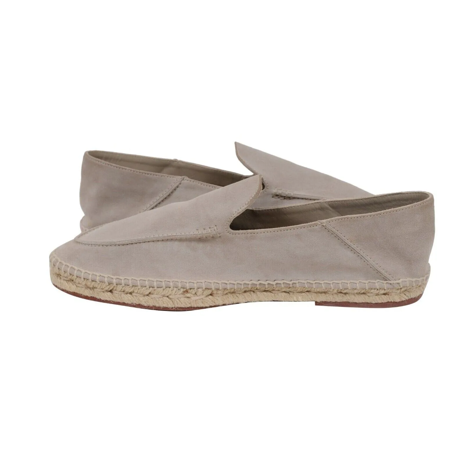 Seaside Walk Espadrilles Light Grey Suede Slip On