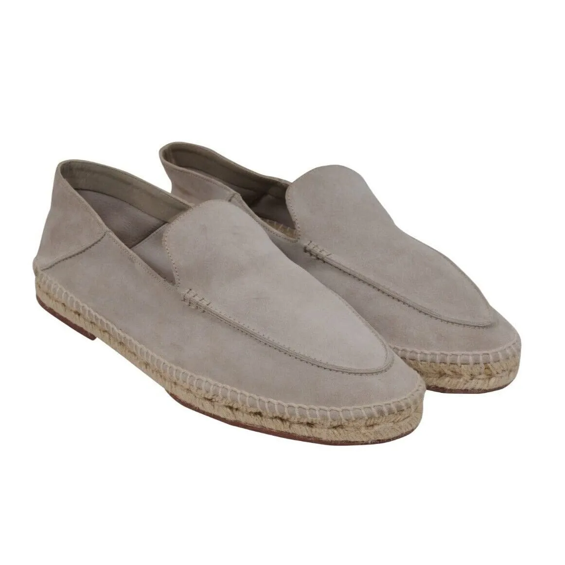 Seaside Walk Espadrilles Light Grey Suede Slip On