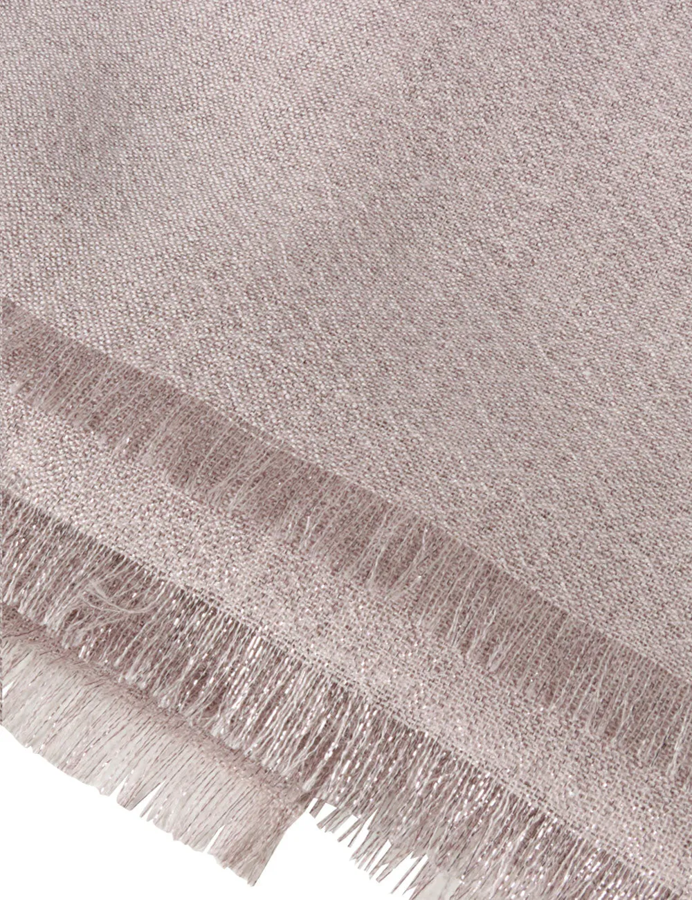 Silk Cashmere Lurex Scarf in Rosa Polvere