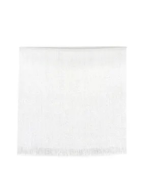 Silk Cashmere Lurex Scarf in White