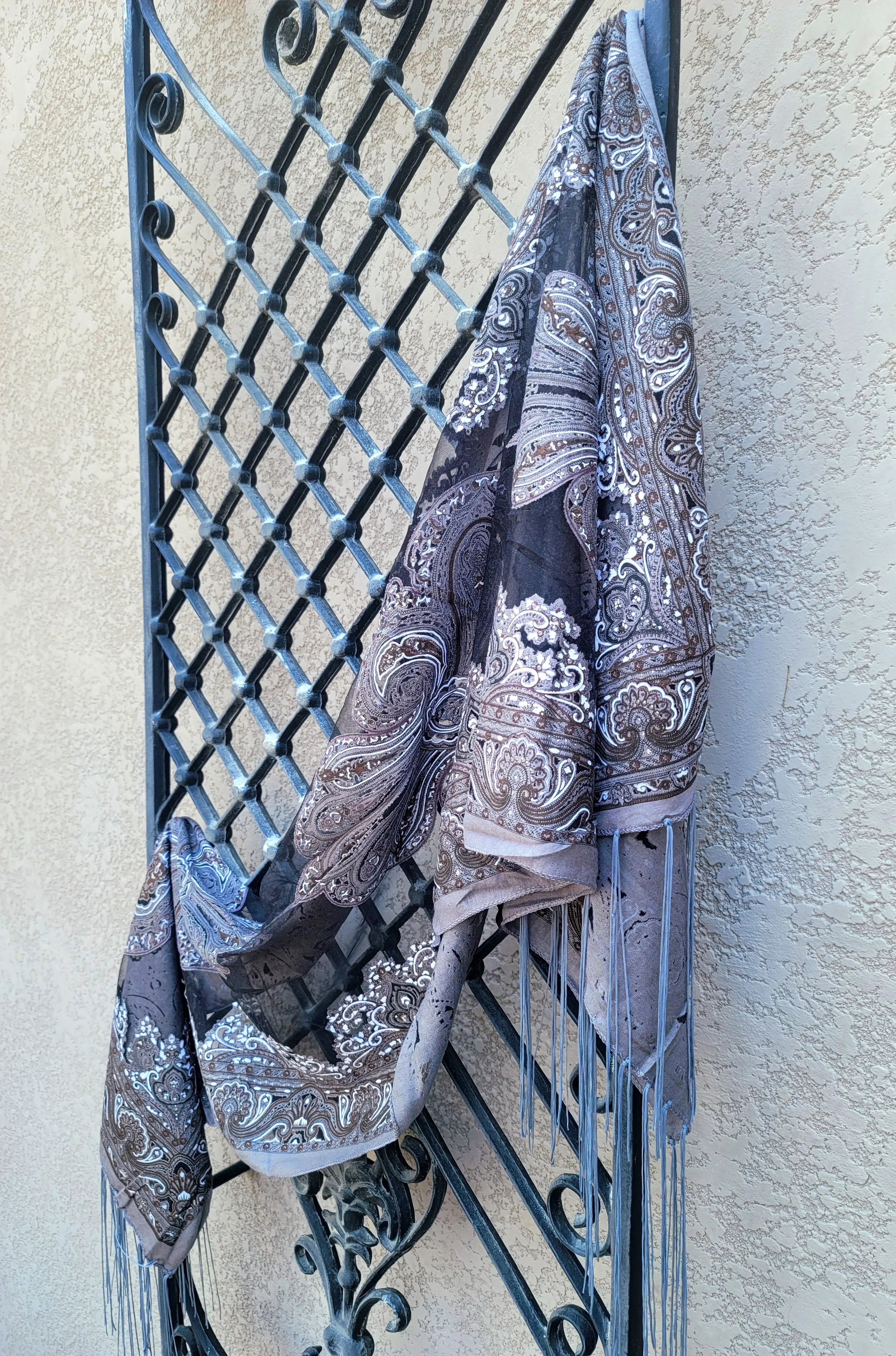 Sparkle Sheer Scarf Charcoal